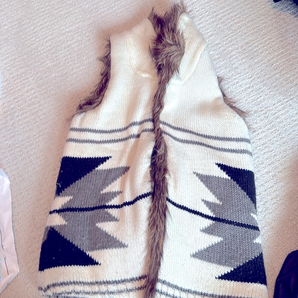 Faux Fur Vest Reversible